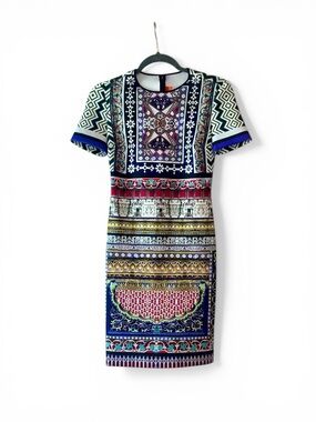 Clover Canyon Short Sleeve Neoprene Digital Print Scuba Dress - Women’s Sz Small